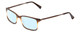 Profile View of Ernest Hemingway H4679 Designer Blue Light Blocking Eyeglasses in Brown Honey Clear Gradient Mist Unisex Square Full Rim Acetate 53 mm