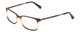 Profile View of Ernest Hemingway H4679 Designer Progressive Lens Blue Light Blocking Eyeglasses in Brown Honey Clear Gradient Mist Unisex Square Full Rim Acetate 53 mm
