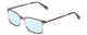 Profile View of Ernest Hemingway H4679 Designer Blue Light Blocking Eyeglasses in Grey Clear Gradient Mist Unisex Square Full Rim Acetate 53 mm