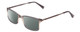 Profile View of Ernest Hemingway H4679 Designer Polarized Sunglasses with Custom Cut Smoke Grey Lenses in Grey Clear Gradient Mist Unisex Square Full Rim Acetate 53 mm