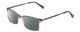Profile View of Ernest Hemingway H4679 Designer Polarized Reading Sunglasses with Custom Cut Powered Smoke Grey Lenses in Grey Clear Gradient Mist Unisex Square Full Rim Acetate 53 mm