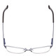 Top View of Ernest Hemingway 4680 Ladies Cateye Semi-Rimless Eyeglasses Navy Blue Clear 52mm