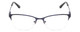 Front View of Ernest Hemingway 4680 Ladies Cateye Semi-Rimless Eyeglasses Navy Blue Clear 52mm