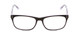 Front View of Ernest Hemingway H4684 Designer Reading Eye Glasses with Custom Cut Powered Lenses in Shiny Black White Clear Crystal Triple Layered Unisex Cateye Full Rim Acetate 53 mm