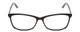 Front View of Ernest Hemingway H4696 Designer Reading Eye Glasses with Custom Cut Powered Lenses in Shiny Black/Tortoise Havana Brown Yellow Ladies Cateye Full Rim Acetate 54 mm