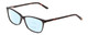 Profile View of Ernest Hemingway H4696 Designer Progressive Lens Blue Light Blocking Eyeglasses in Shiny Black/Tortoise Havana Brown Yellow Ladies Cateye Full Rim Acetate 54 mm