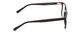Side View of Ernest Hemingway 4697 Unisex Square Acetate Designer Eyeglasses Gloss Black 53mm
