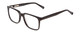 Profile View of Ernest Hemingway 4697 Unisex Square Acetate Designer Eyeglasses Gloss Black 53mm