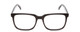 Front View of Ernest Hemingway H4697 Designer Reading Eye Glasses with Custom Cut Powered Lenses in Gloss Black Unisex Square Full Rim Acetate 53 mm