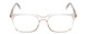 Front View of Ernest Hemingway H4697 Designer Reading Eye Glasses with Custom Cut Powered Lenses in Gloss Crystal Clear Unisex Square Full Rim Acetate 53 mm