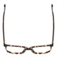Top View of Ernest Hemingway H4697 Designer Reading Eye Glasses with Custom Cut Powered Lenses in Gloss Tortoise Havana Brown Yellow Unisex Square Full Rim Acetate 53 mm