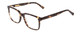 Profile View of Ernest Hemingway H4697 Designer Progressive Lens Blue Light Blocking Eyeglasses in Gloss Tortoise Havana Brown Yellow Unisex Square Full Rim Acetate 53 mm