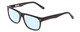 Profile View of Ernest Hemingway H4723 Designer Blue Light Blocking Eyeglasses in Gloss Black Silver Studs  Unisex Cateye Full Rim Acetate 57 mm