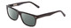 Profile View of Ernest Hemingway H4723 Designer Polarized Sunglasses with Custom Cut Smoke Grey Lenses in Gloss Black Silver Studs  Unisex Cateye Full Rim Acetate 57 mm