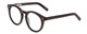 Profile View of Ernest Hemingway H4725 Designer Reading Eye Glasses with Custom Cut Powered Lenses in Gloss Black Ladies Cateye Full Rim Acetate 52 mm