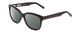 Profile View of Ernest Hemingway H4732 Designer Polarized Sunglasses with Custom Cut Smoke Grey Lenses in Gloss Black Ladies Cateye Full Rim Acetate 56 mm