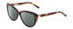 Profile View of Ernest Hemingway H4735 Designer Polarized Reading Sunglasses with Custom Cut Powered Smoke Grey Lenses in Gloss Tortoise Havana Brown Yellow Gold Ladies Cateye Full Rim Acetate 54 mm