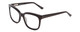 Profile View of Ernest Hemingway H4736 Designer Reading Eye Glasses in Gloss Black Unisex Cateye Full Rim Acetate 53 mm