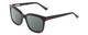 Profile View of Ernest Hemingway H4736 Designer Polarized Sunglasses with Custom Cut Smoke Grey Lenses in Gloss Black Unisex Cateye Full Rim Acetate 53 mm