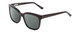 Profile View of Ernest Hemingway H4736 Designer Polarized Reading Sunglasses with Custom Cut Powered Smoke Grey Lenses in Gloss Black Unisex Cateye Full Rim Acetate 53 mm