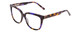 Profile View of Ernest Hemingway H4737 Designer Blue Light Blocking Eyeglasses in Gloss Blue Amber Brown Violet Tortoise Glitter Unisex Cateye Full Rim Acetate 55 mm