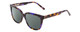 Profile View of Ernest Hemingway H4737 Designer Polarized Sunglasses with Custom Cut Smoke Grey Lenses in Gloss Blue Amber Brown Violet Tortoise Glitter Unisex Cateye Full Rim Acetate 55 mm