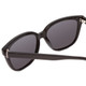Close Up View of Ernest Hemingway H4737 Unisex Cateye Designer Sunglasses in Black&Blue/Grey 55mm