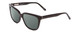 Profile View of Ernest Hemingway H4737 Designer Polarized Sunglasses with Custom Cut Smoke Grey Lenses in Gloss Black Unisex Cateye Full Rim Acetate 55 mm