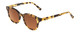 Profile View of Ernest Hemingway H4739 Unisex Cateye Sunglasses Yellow Brown Gold Tortoise 53 mm