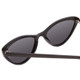 Close Up View of Ernest Hemingway H4740 Ladies Cateye Designer Sunglasses in Black&Blue/Grey 56mm