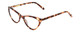 Profile View of Ernest Hemingway H4740 Designer Reading Eye Glasses with Custom Cut Powered Lenses in Gloss Brown Rose Auburn Tortoise Havana Ladies Cateye Full Rim Acetate 56 mm