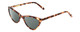 Profile View of Ernest Hemingway H4740 Designer Polarized Sunglasses with Custom Cut Smoke Grey Lenses in Gloss Brown Rose Auburn Tortoise Havana Ladies Cateye Full Rim Acetate 56 mm