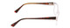 Side View of Ernest Hemingway H4805 Ladies Cateye Eyeglasses Crystal/Red Brown Tortoise 52 mm