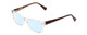 Profile View of Ernest Hemingway H4805 Designer Blue Light Blocking Eyeglasses in Clear Crystal/Red Brown Tortoise Ladies Cateye Full Rim Acetate 52 mm