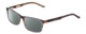 Profile View of Ernest Hemingway H4806 Designer Polarized Sunglasses with Custom Cut Smoke Grey Lenses in Grey Blue/Auburn Brown Layered Mist Unisex Rectangle Full Rim Acetate 56 mm