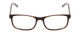 Front View of Ernest Hemingway H4806 Designer Reading Eye Glasses with Custom Cut Powered Lenses in Yellow Brown Tortoise Havana/Olive Green Lines Layered Unisex Rectangle Full Rim Acetate 56 mm