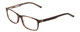 Profile View of Ernest Hemingway H4806 Designer Reading Eye Glasses with Custom Cut Powered Lenses in Yellow Brown Tortoise Havana/Olive Green Lines Layered Unisex Rectangle Full Rim Acetate 56 mm