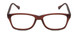 Front View of Gotham Style 237 Designer Reading Eye Glasses with Custom Cut Powered Lenses in Matte Brown Unisex Classic Full Rim Acetate 55 mm