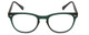 Front View of Gotham Style 252 Unisex Round Designer Reading Glasses Matte Emerald Green 52 mm