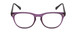 Front View of Gotham Style 252 Unisex Round Designer Reading Glasses in Matte Plum Purple 52mm