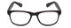 Front View of Gotham 253 Unisex Classic Full Rim Designer Reading Glasses in Matte Black 52 mm