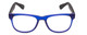 Front View of Gotham 253 Unisex Classic Designer Reading Glasses in Matte Sapphire Blue 52 mm
