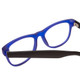 Close Up View of Gotham 253 Unisex Classic Designer Reading Glasses in Matte Sapphire Blue 52 mm