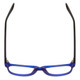 Top View of Gotham 253 Unisex Classic Designer Reading Glasses in Matte Sapphire Blue 52 mm