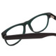 Close Up View of Gotham 253 Unisex Classic Designer Reading Glasses in Matte Emerald Green 52 mm