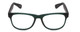 Front View of Gotham Style 253 Designer Reading Eye Glasses with Custom Cut Powered Lenses in Matte Green Unisex Classic Full Rim Acetate 52 mm
