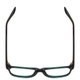 Top View of Gotham Style 253 Designer Reading Eye Glasses with Custom Cut Powered Lenses in Matte Green Unisex Classic Full Rim Acetate 52 mm