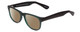 Profile View of Gotham Style 253 Designer Polarized Sunglasses with Custom Cut Amber Brown Lenses in Matte Green Unisex Classic Full Rim Acetate 52 mm