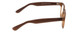 Side View of Gotham Style 253 Designer Blue Light Blocking Eyeglasses in Matte Tan Brown Unisex Classic Full Rim Acetate 52 mm