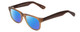 Profile View of Gotham Style 253 Designer Polarized Sunglasses with Custom Cut Blue Mirror Lenses in Matte Tan Brown Unisex Classic Full Rim Acetate 52 mm